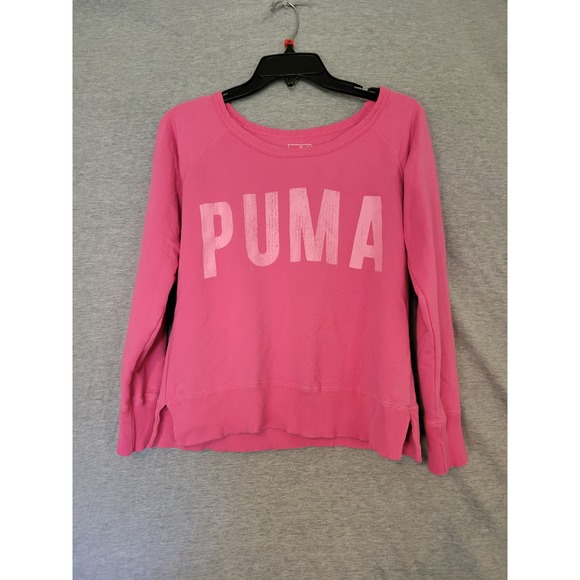 Women's/Junior's Pink PUMA Dry Cell Crewneck Sweatshirt Small - Picture 1 of 12